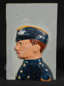 Plaster of Paris modelled and painted head depicti