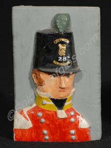 Plaster of Paris modelled and painted head depicti