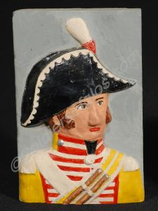 Plaster of Paris modelled and painted head depicti