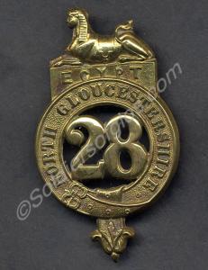 Other Ranks' Glengarry cap badge with sphinx. 28th
