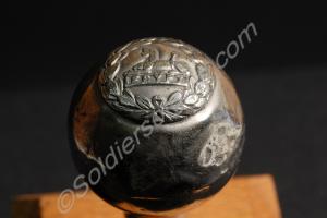 Silver top of Regimental cane of the Gloucestershi