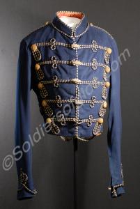 Officer's stable jacket with mixed blue and gold f