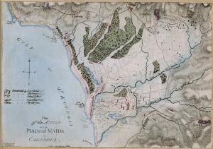 Engraving of the Battle of Maida, 4th July 1806. P