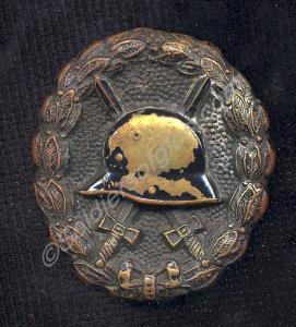 German black wound badge, 1 or 2 wounds. 1914-1918