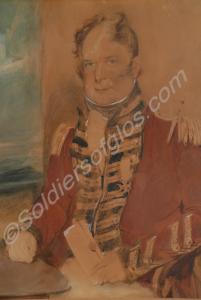 Watercolour of Lieutenant-Colonel Samuel Taylor Po