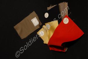 Sealed patterns of officers' cloth for uniforms.