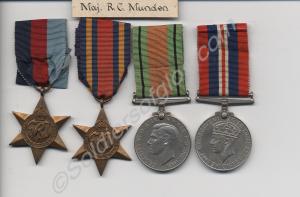 Group of four medals; 1939-1945 Star, Burma Star,