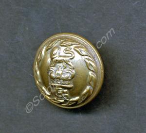 Ten officers' Queen's Crown buttons. Gloucestershi