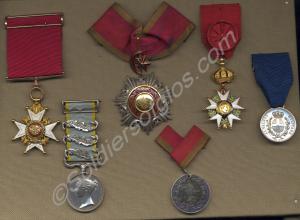 Group of six medals; Companion's Badge of the Orde