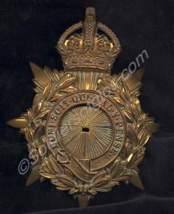 Officer's helmet plate, sphinx centre badge missin