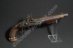 Indian pistol with inlaid ivory decoration. Indian