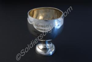 Silver cup.  "LXI BOXING CLUB / NOVICES /  LIGHT W