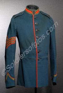 Sergeant's rifle geen dress jacket, c. 1914. Belon