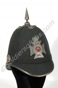 Helmet. Worn by Lieutenant F.A. Howard. 2nd Volunt