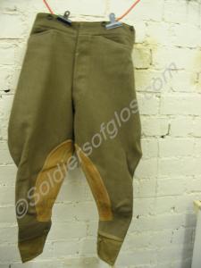 Pair of Yeoman's cord army issue khaki breeches c.
