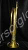 Brass trumpet with mouthpiece and embossed Turkish