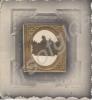 Christmas card with gold frame with Gloucestershir