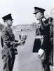 Company Sergeant-Major Brisland receiving the Hobb