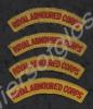 Four Royal Armoured Corps shoulder titles. c. 1939