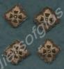 Four green and buff cloth Royal Gloucestershire Hu