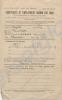 Certificate of Employment during the War. Date 191