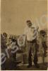 Soldiers washing. "Daily scenes in the trenches."