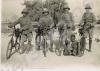 Four sergeants with bicycles. 5173039 Company Quar