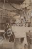 Mess hall decorated for Christmas. 1st Battalion,