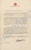 Letter from King George VI 1937, to "Old Comrades"