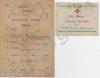 Christmas menu and Red Cross greeting card from De