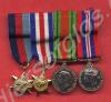 Miniature medal group belonging to Ronald John Bay