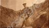 Captain Roger Douglas Scott in a trench. 1st Batta