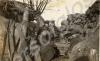 Soldiers with Vickers machine gun in trench. 1st B