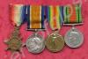 Group of four medals; 1914-15 Star, British War Me