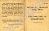Certificate of Exemption.  Private George James Na