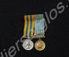 Group of two miniature medals; Korean War Medal an